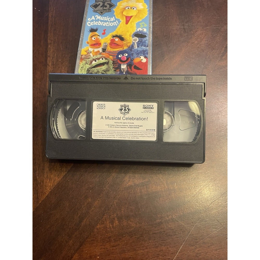 Sesame Street 25th Birthday A Musical Celebration VHS Tape 1993 Big Bird Cartoon